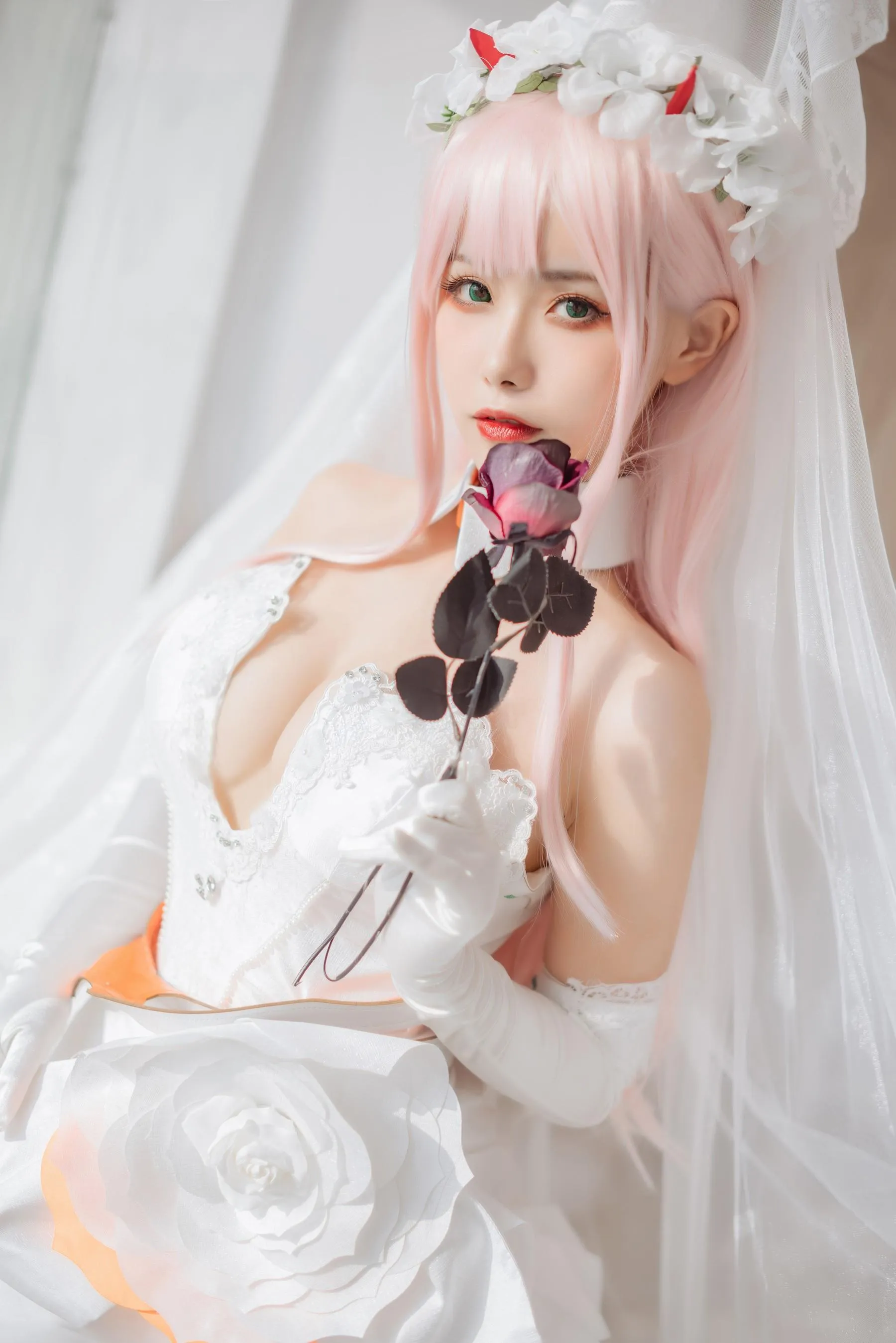 Momoko葵葵 – NO.36 DARLING in the FRANXX 02 泳装 兔女郎花嫁 [61P]插图4